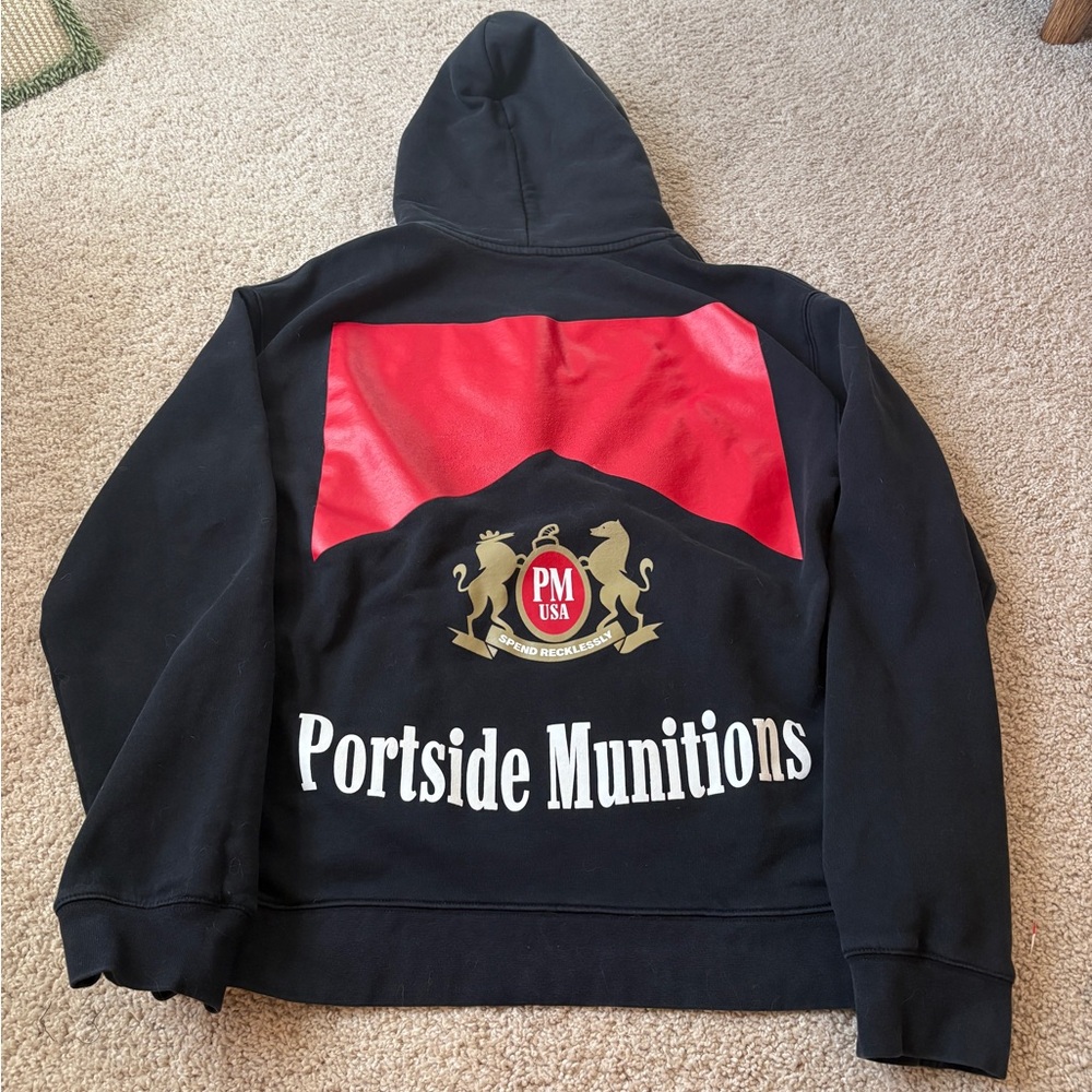 Black and Red Portside Munitions Hoodie